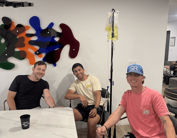 Group enjoying IV Therapy